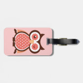 Niedliche Eulen-Taschen-Umbauten Gepäckanhänger (Rückseite horizontal)