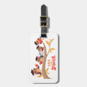 Niedliche Eulen zurück zum Abschluss der Schule Gepäckanhänger (Vorderseite vertikal)