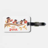Niedliche Eulen zurück zum Abschluss der Schule Gepäckanhänger (Rückseite horizontal)