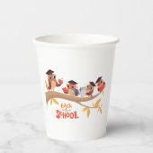 Niedliche Eulen zurück zum Abschluss der Schule Pappbecher (Vorderseite)