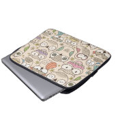 Niedliche Eulenmuster-Laptophülse Laptopschutzhülle (Vorne Knopf)