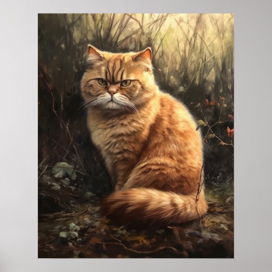 Niedliche Exotic Kurzkatze Art Print Poster (Vorne)