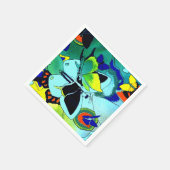 Niedliche Extravagante Butterfly Collage Multi-Col Serviette (Ecke)