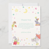 Niedliche Extravagante Circus Karneval Animals Kin Dankeskarte (Vorderseite)