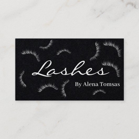 Niedliche Eyelash-Erweiterungen Makeup Artist Lash Visitenkarte (Vorderseite)