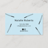 Niedliche Eyelash Extensions Lash Makeup Artist Bl Visitenkarte (Rückseite)