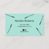 Niedliche Eyelash Extensions Lash Makeup Artist Mi Visitenkarte (Rückseite)