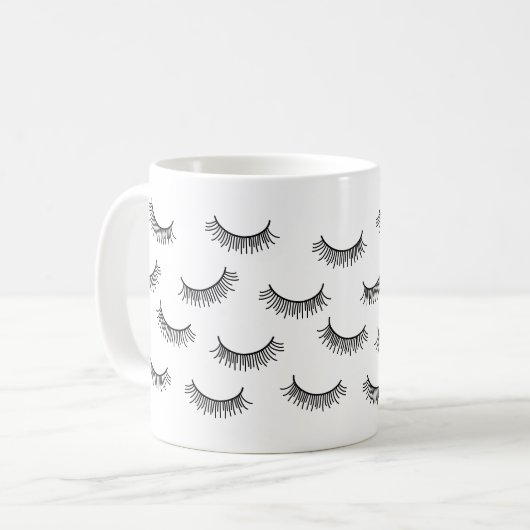 Niedliche Eyelash Extensions Lashes Makeup Lover Kaffeetasse (Vorderseite Links)