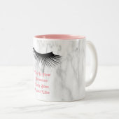 Niedliche Eyelash Lady Boss Kaffee Tasse Soft Pink (VorderseiteRechts)