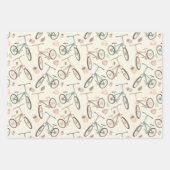 niedliche Fahrradliebhaber Geschenkpapier Set (Vorderseite 2)