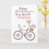 Niedliche Fahrradtochter Blume Geschenktochter Mod Karte (Gelbe Blume)