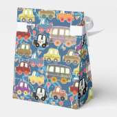 Niedliche Fahrzeuge - Blue Gour Box Geschenkschachtel (Rückseite)