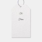 Niedliche Faibe mit braunem Flügelgeschenk Geschenkanhänger (Rückseite)