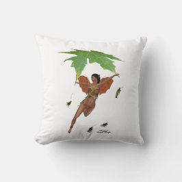 Niedliche Faibe mit braunem Flügelkopfkissen Kissen