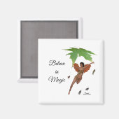 Niedliche Faibe mit braunem Flügelmagnet Magnet (Vorderseite/Rückseite)