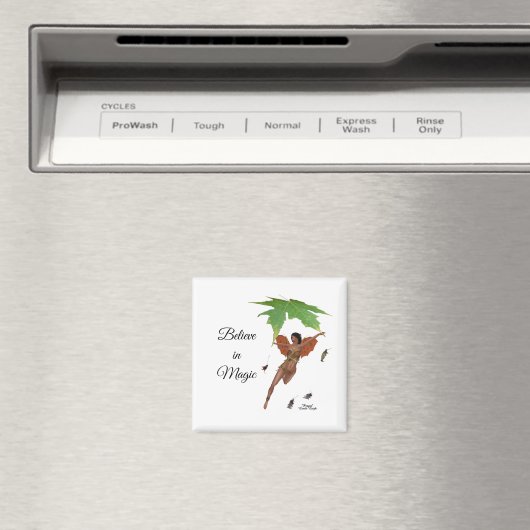 Niedliche Faibe mit braunem Flügelmagnet Magnet (In Situ (Geschirrspüler))