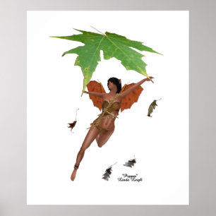 Niedliche Faibe mit braunem Flügelplakat Poster