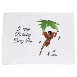 Niedliche Faibe mit braunen Flügeln, Geschenktasch Große Geschenktüte