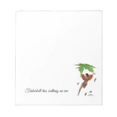 Niedliche Faible mit braunem Flügeldraht Notizblock (Vorderseite)