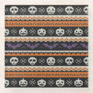 Niedliche, faire Insel/Farbwerk Halloween-Möwen & Glasuntersetzer
