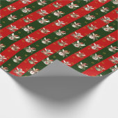 Niedliche Fairies auf Weihnachtsschmuck Geschenkpapier (Ecke)