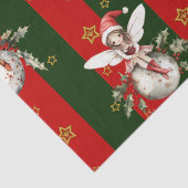 Niedliche Fairies auf Weihnachtsschmuck Seidenpapier (Detail)