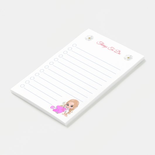 Niedliche Fairy & Daisy Blume Dinge zu tun Notizen (angewinkelt)