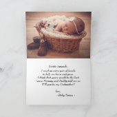 Niedliche Fairy Godmutter Vorschlag Foto Karte (Innenseite)