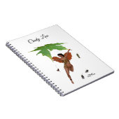 Niedliche Fairy mit braunem Wings SpiralNotebook Notizblock (Rechte Seite)