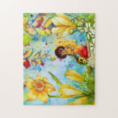 Niedliche Fairy mit einem Ladybug_GC - Jigsaw Puzz Puzzle (Vertikal)