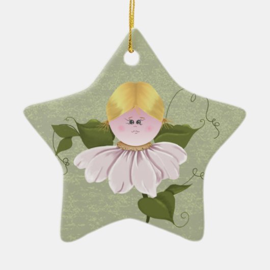 Niedliche Fairy oder Pixie Keramikornament (Vorne)