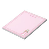 Niedliche Fairy Princess auf hellrosa Einfach Notizblock (Rotiert)