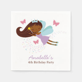 Niedliche Fairy Princess Girls Geburtstag Serviette