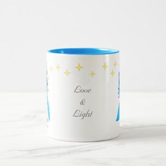 Niedliche Fairy Princess & Stars Zweifarbige Tasse (Mittel)