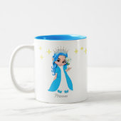 Niedliche Fairy Princess & Stars Zweifarbige Tasse (Links)