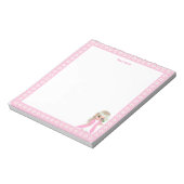 Niedliche Fairy Princess & White Blume auf einfach Notizblock (Rotiert)