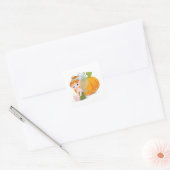 Niedliche Fairy und ein Pumpkin Square Sticker (Umschlag)
