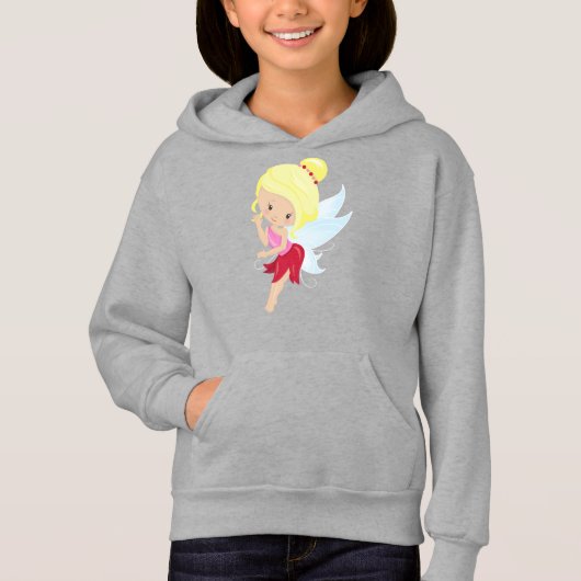 Niedliche Fairy, Waldzucht, Zauberei, Blonde Haar Hoodie (Vorderseite)