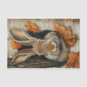 Niedliche Fall Peeking Rabbit Ephemera BK7 Decoupa Seidenpapier (Vorderseite)