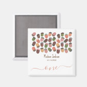 Niedliche Fall Pink Acorns Mädchen erste Geburtsta Magnet (Vorderseite/Rückseite)