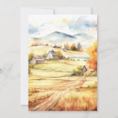 Niedliche Fall Waldtiere 1. Geburtstag Einladung (Rückseite)