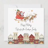 Niedliche Familienfeste Feiertagskarte (Vorderseite)