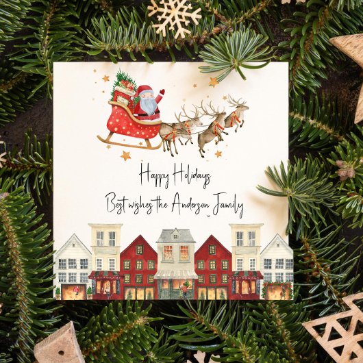 Niedliche Familienfeste Feiertagskarte