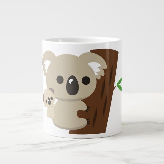 Niedliche Familienmutter Koala Bär mit Kind Jumbo-Tasse (Vorderseite)