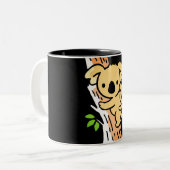 Niedliche Familienmutter Koala Bär mit Kind Zweifarbige Tasse (Vorderseite Links)