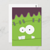 Niedliche Fankensteins Monster-Gesichtskarten Postkarte (Vorne/Hinten)