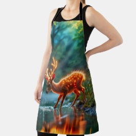 Niedliche Fantasie Hirschglühen Leuchtende Wildtie Schürze