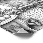 Niedliche Fantasie Innenausstattung Erwachsenenfar Poster (Ecke)