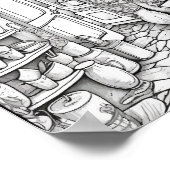 Niedliche Fantasie Innenausstattung Erwachsenenfar Poster (Ecke)