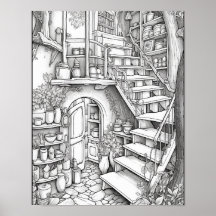 Niedliche Fantasie Innenausstattung Erwachsenenfar